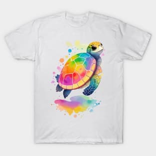 Turtle - Colorful Animals T-Shirt